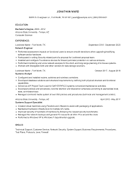 network engineer resume examples and