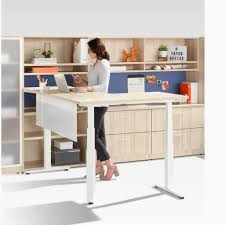 Smoothly lift and lock the return desktop to. Tayco L Shape Standing Desk Atwork Office Furniture Canada