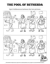 John 5 Pool Of Bethesda Kids Spot The Difference Can Your Kids Spot The Difference Betwee Sunday School Lessons Bible Activities For Kids Sunday School Crafts
