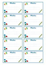 Free Maths Books Labels Just Print And Write The Children S Names On Really Simple To Use Math Books Book Labels Free Math