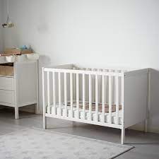 Great simple cot with two levels for the mattress. Sundvik Cot White 60x120 Cm Ikea
