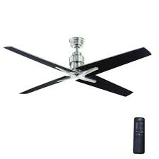 Low profile no light indoor brushed nickel ceiling fan with rem. Ceiling Fans Without Lights Ceiling Fans The Home Depot