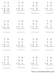 Download file pdf embed in my website or blog Maths Class 1 Addition Of 2 Digit Numbers Worksheet 2