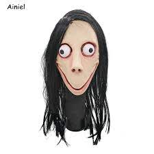 Halloween mask scary michael myers mask, jason halloween mask , mask replica party city. Momo Games Mask Scary Halloween Costume For Women Long Haired Female Mask Ghost Cosplay Halloween Mask Momo Movie Tv Costumes Aliexpress
