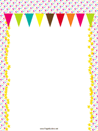 The thinner the paper the more likely patterns (such as the chevron print featured on most of my printables) can show through to the other. Colorful Pennants Party Border Party Printables Free Party Paper Borders For Paper