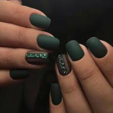 Nail design 5 open bottles of nail polish blue, red, dark red, green, yellow isolated on white background. Dark Green Nails The Best Images Bestartnails Com