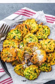 Italian Zucchini Fritters With Pecorino Romano Cheese Sip And Feast Zucchini Fritters Zucchini Fritters Recipe Appetizer Recipes