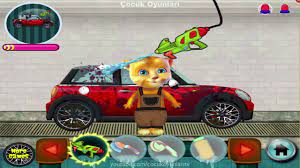 Konusan Kediler Araba Yikama Oyunu Araba Oyunlari Youtube