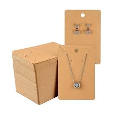 Brand your jewelry with custom jewelry cards from gems on display. Necklace Earring Display Card Printing
