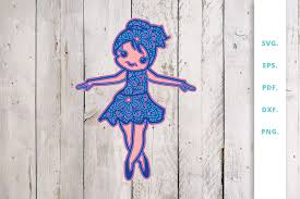 Download 3d Cute Ballerina Out Of Mandala V6 Graphic By Sintegra Creative Fabrica PSD Mockup Templates