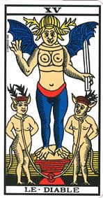 Combinaison Le Diable Avec Tarot De Marseille