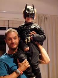 Tom Hardy Who Recently Played Bane In Batman Dark Knight Rises And His Son As Batman For Halloween Tom Hardy Bane Tom Hardy Photos Tom Hardy