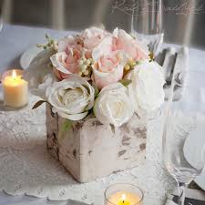 Sourcing the most realistic fake wedding flowers and designing quality silk flower bouquets has become my life's great joy! Flash Sale Our Best Selling Rose Birch Box Centerpieces Are Now 25 Off Silk Wed Rose Centerpieces Wedding Rustic Wedding Centerpieces Rustic Wedding Table