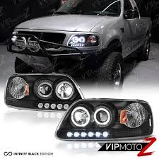 black dual led halo ring projector lamp headlight for 97 03 ford f150 expedition ebay ford trucks ford f150 ford trucks f150 ford trucks ford f150