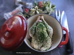 Les commentaires sur poulet en cocotte. Poulet Roti En Cocotte Au Four Les Recettes De Sandrine Au Companion Ou Pas