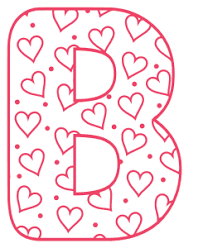 Valentine Stencils Printable Love Font With Hearts In 2020 Large Letter Stencils Valentines Letter Word Art Design