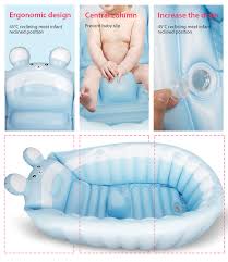 B&nes baby and toddler hubs. Buy Portable Inflatable Baby Bathtub For Infants Cute Bath Tubs For Babies Toddler Bath Seat For Tub Sit Up Newborn Essentials Blue Online In Turkey B091b355q4