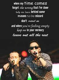 linkin park leave out all the rest favorite lyrics linkin park linkin park chester