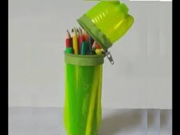 How To Make A Pencil Box With Old Plastic Bottle Youtube How To Make Box Pencil Boxes Plastic Bottles