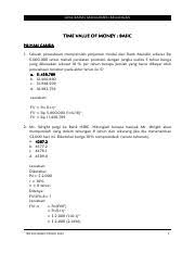 Mahasiswa mampu memahami dan melakukan analisis melalui penghitungan nilai waktu uang 3. Soal Bahas Pert 3 Pdf Soal Bahas Manajemen Keuangan Time Value Of Money Annuities And Other Topics Pilihan Ganda 1 Setiap Pembayaran Penerimaan Course Hero