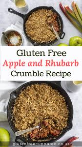 My Gluten Free Apple And Rhubarb Crumble Recipe Vegan Dairy Free Recipe In 2020 Rhubarb Crumble Rhubarb Crumble Recipes Crumble Recipe