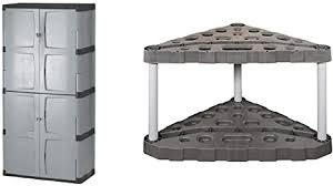 Buy fg5a4700michr corner tool twr at walmart.com. Amazon Com Rubbermaid 72 Inch Four Shelf Double Door Resin Storage Cabinet Fg708300michr 5a47 30 Tool Corner Tool Rack Home Kitchen