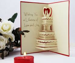 Wedding card etiquette 101 it should almost go without saying that wedding cards are customary for anyone who wants to send wedding wishes to an engaged or newly married couple. Edge Based Three Dimensional Wedding Cake Handmade Paper Sculpture Greeting Card Diy Wedding Ideas Congratulations Wedding Card Card Reader Writer Usb Wedding Seating Cardscard Binder Aliexpress