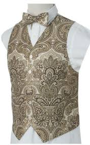 Black And Gold Paisley Vest Mens Gold Cream Paisley Tuxedo Vest Mens Outfits Mens Wear Wedding Mens Accessories Fashion
