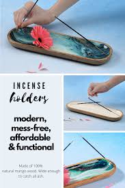 Modern Incense Holders Ash Catcher Collection By Folkultur Diy Resin Crafts Wood Slice Art Salt Dough Crafts