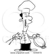 The png version includes a transparent background. Cartoon Black And White Outline Design Of A Chinese Chef Posters Art Prints By Interior Wall Decor 1046970
