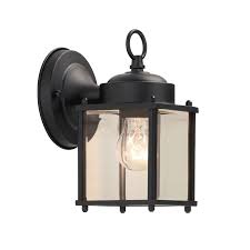 Portfolio 8 25 In H Black Outdoor Wall Light 12 Each 60w Bulb Black Outdoor Wall Lights Outdoor Walls Wall Lights