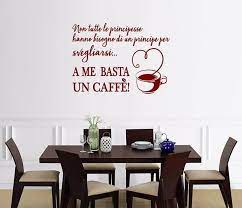 Adesivi Murali Frase Caffe Cucina Arredo Adesivi Murali Murale Arredamento
