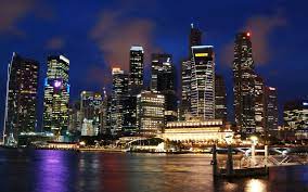 Singapore Night Skyline Hd Wallpaper Singapura Hotel Manila