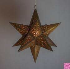 Moravian Star Punched Metal Tin Pendant Light Lamp Hanging Handmade In Mexico Unbranded Moroccan Star Light Fixture Pendant Chandelier Jewelry Gift Basket
