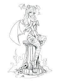 Demon coloring pages for adults. Anime Coloring Pages Demon Novocom Top