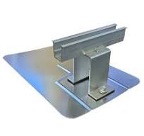 6in Asphalt Mini Rail With Flashing Roof Mount for Solar Panel | Silver