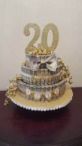 20th Birthday Cake Ideas For Guys Unique Birthday Gift 20th Birthday Money Cake Check Out My Facebook Page Simply Showers For More Pics And Or Birthday Money Unique Birthday Gifts Money Cake