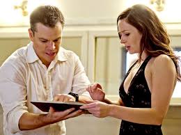 He meets the stranger elise sellas (emily blunt) hidden in the waldorf's toilet and she tells that she had crashed a. The Adjustment Bureau Review Matt Damon And Emily Blunt S Hot Date Deserves A Better Fate New York Daily News