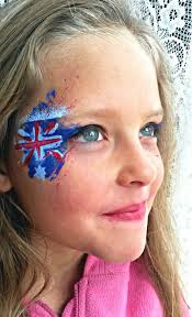Graffiti Eyes Australian Flag Stencil An Eye Design Face Paint By Sunshiny Faces Quick Easy And Perfect For Australia Da Face Painting Australia Day Aus Day