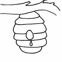 300x225 bee coloring pages, educational activity sheets and puzzles free. Beehive Outline