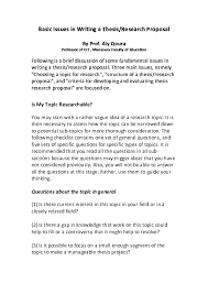 Research paper is very important in selection of fully funded scholarship in abroad. Doc Basic Issues In Writing A Thesis Research Proposal Professor Of Elt Mansoura Faculty Of Education Aly Qoura Academia Edu