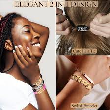 Amazon.com : Loqpol 5PCS Gold Bracelet Hair Ties