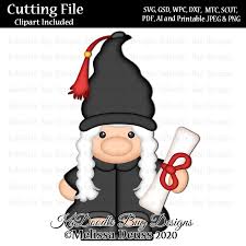 Download Graduation Girl Gnome Svg Cut File Paperpiecing Scrapbooking Digital Stamps Clipart Papercraft Cards 0 75 Welcome To Kadoodle Bug Designs Svg Cut Files More