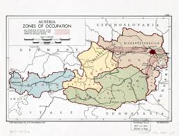 Große auswahl an kart austria. Large Detailed Zones Of Occupation Map Of Austria 1950 Austria Europe Mapsland Maps Of The World