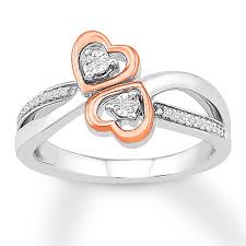 Maybe you would like to learn more about one of these? Diamond Heart Ring Sterling Silver 10k Rose Gold Kay