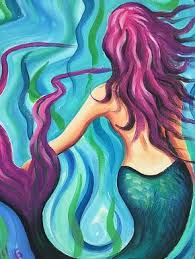 Grapesandpaints Mermaid Painting Mermaid Artwork Mermaid Paintings Acrylic