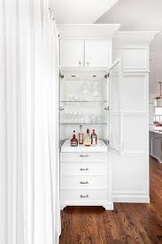 tall cabinet with pull out bar tray
