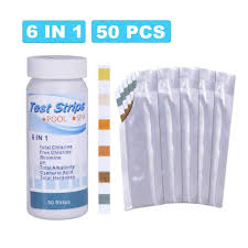 When chlorine is added to the pool water in a shock treatment, it quickly combines with the bacteria and kills it and is then largely burned up and eliminated by the filters. 50pcs Water Test Strips Hot Tub 6 In 1 Dip Test Strips For Swimming Pool Spa Treatment Measures Ph Total Chlorine Free Chlorine Total Alkalinity Cyanuric Acid Total Hardness Buy Online In