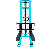 China Supplier with CE/ TUV Certification Pallet Lift Double Mast Hydraulic  Manual Stacker