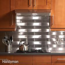 stainless steel kitchen backsplash (diy